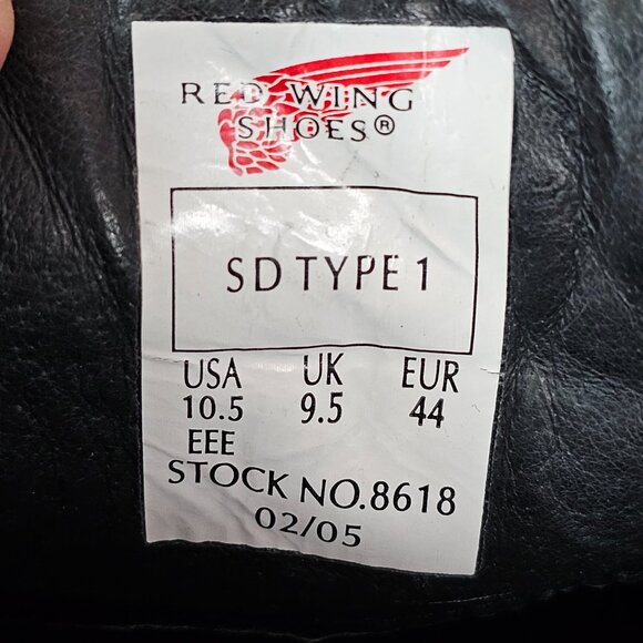 Red Wing 8618 Soft Toe Oil Chemical Resist Work Boots Shoes Men's Size 10.5EEE - Picture 10 of 10